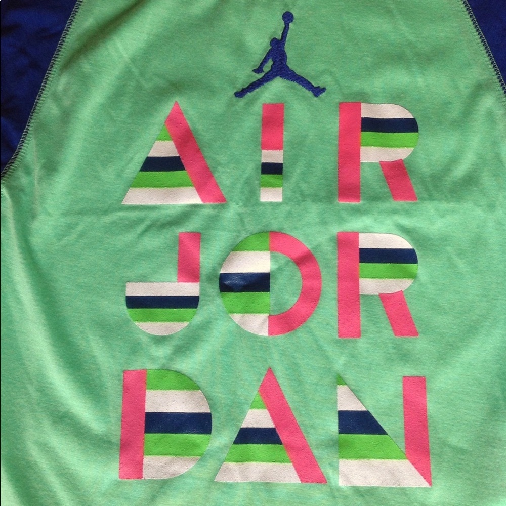 Nike girls raglan tee t shirt Air Jordan Jumpman - Picture 3 of 6